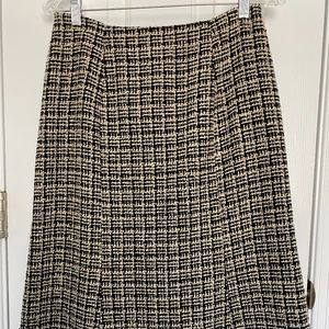 A-line wool blend skirt
